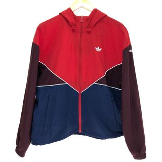 アディダス(adidas)の□□adidas アディダス アディカラー シーズナル アーカイブ ウインドブレーカー Sサイズ IM4418 レッド×ネイビー×エンジ(ナイロンジャケット)