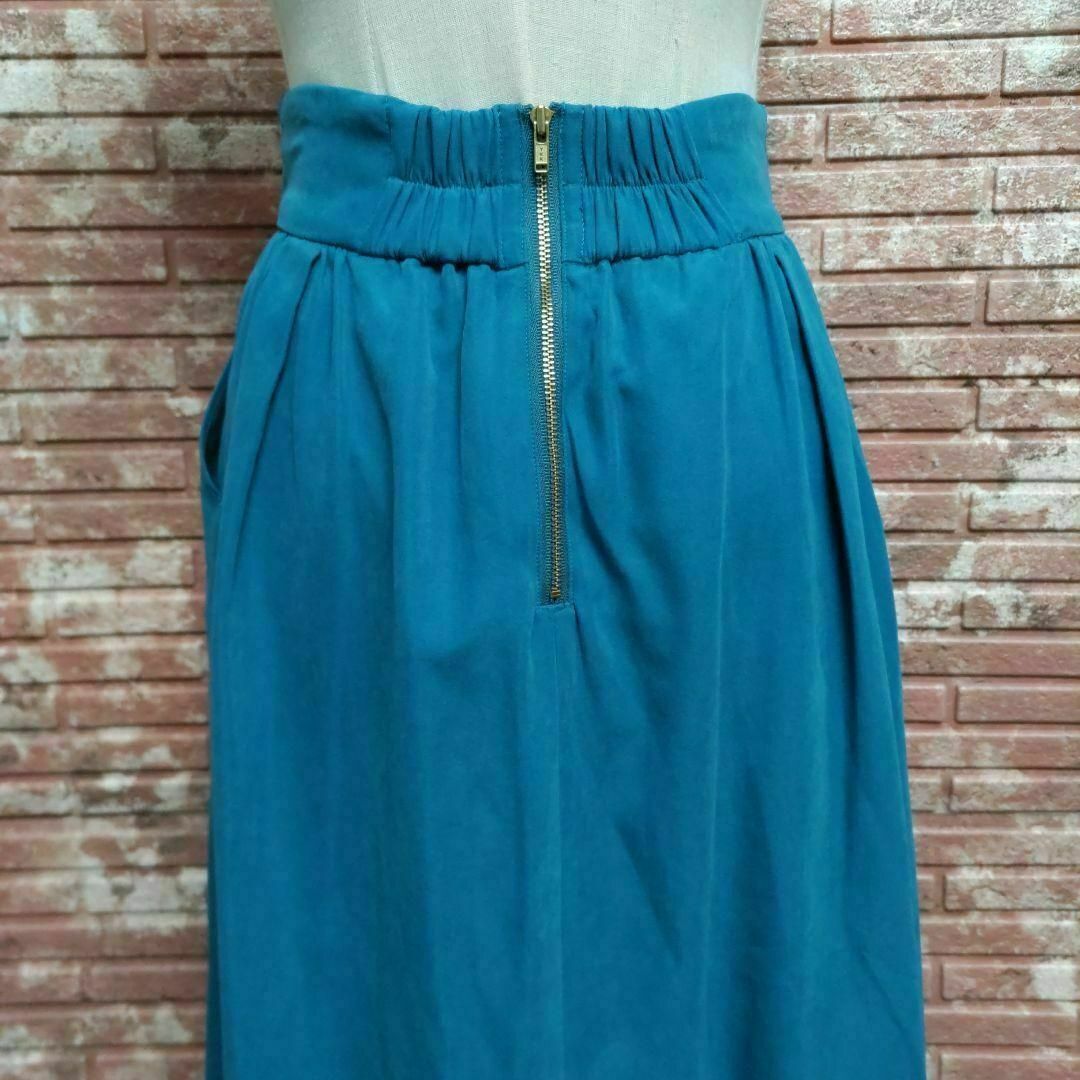 BEAMS(ビームス)のビームスハート リボンベルト付き ロングギャザースカート ブルー Sサイズ レディースのスカート(ロングスカート)の商品写真