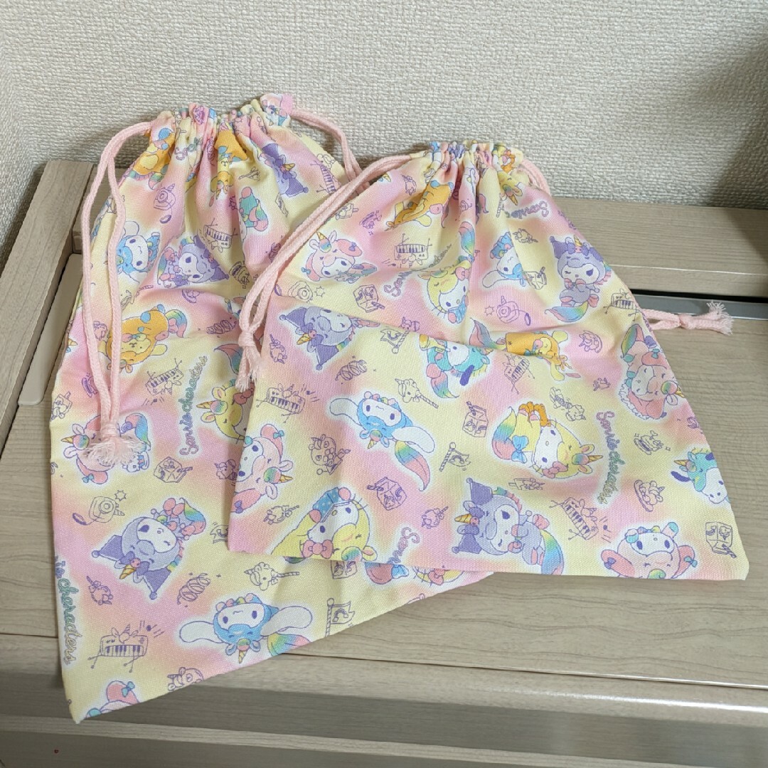 サンリオ　キティ　シナモロール　プリン　マイメロ　クロミ　ユニコーン　巾着 レディースのバッグ(その他)の商品写真