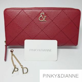 ピンキーアンドダイアン(Pinky&Dianne)の【新品未使用】ピンキー&ダイアン ラウンドファスナー長財布(大) レッド(財布)