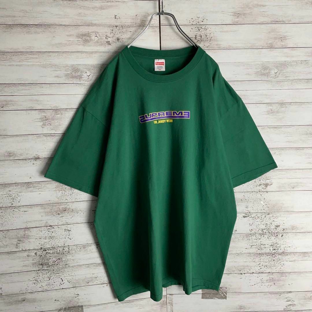 9119【希少2XLサイズ】シュプリーム☆ビッグロゴ人気カラーtシャツ　美品