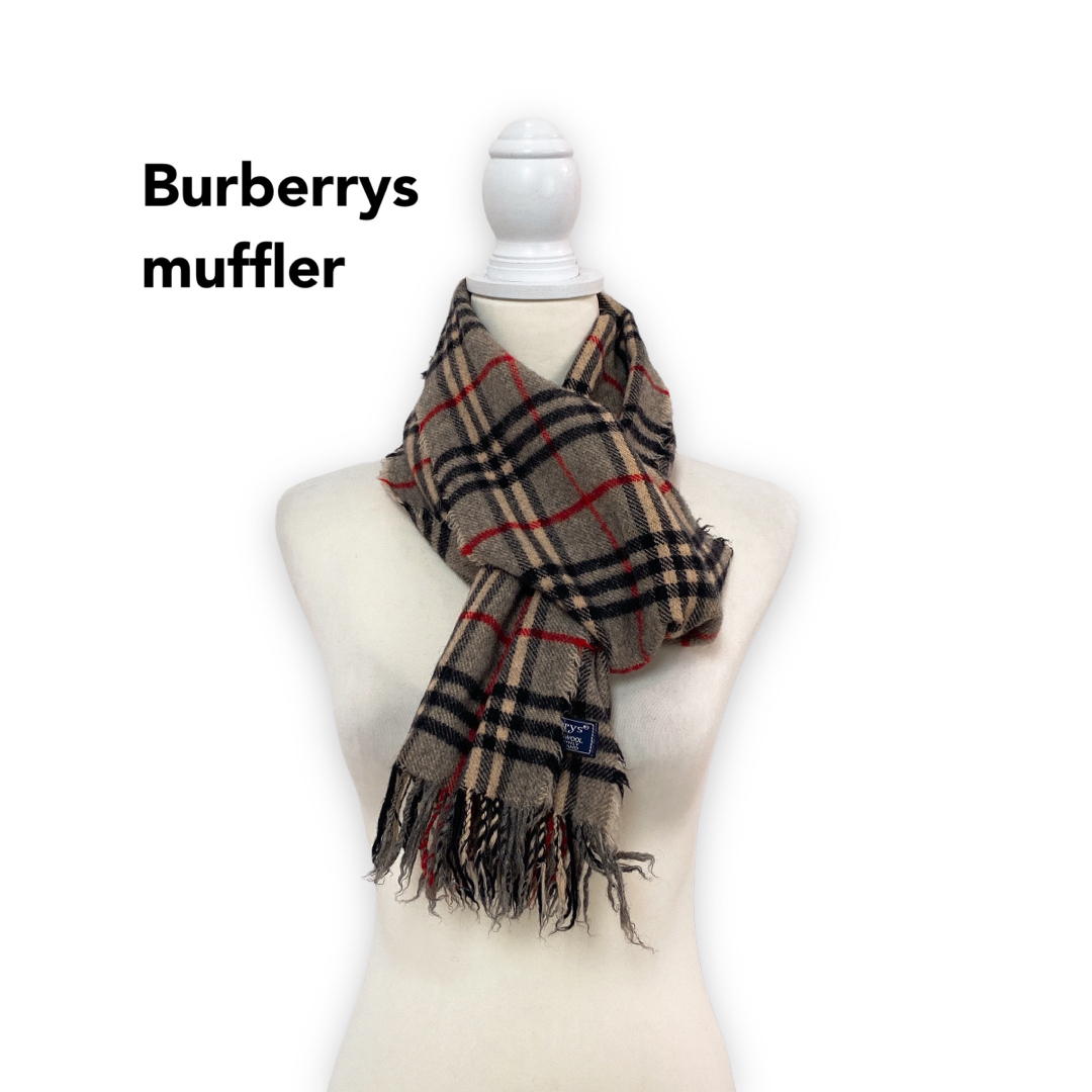 BURBERRY(バーバリー)のBurberrys バーバリーズ　マフラー　ストール　ノバチェック　ウール　灰色 レディースのファッション小物(マフラー/ショール)の商品写真