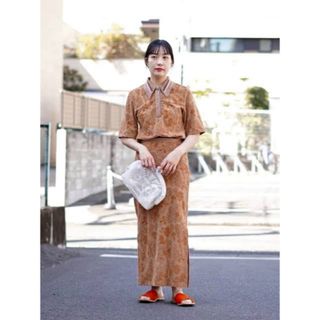 マメ(mame)のMame Kurogouchi(マメ)Velour Jacquard Skirt(ロングスカート)