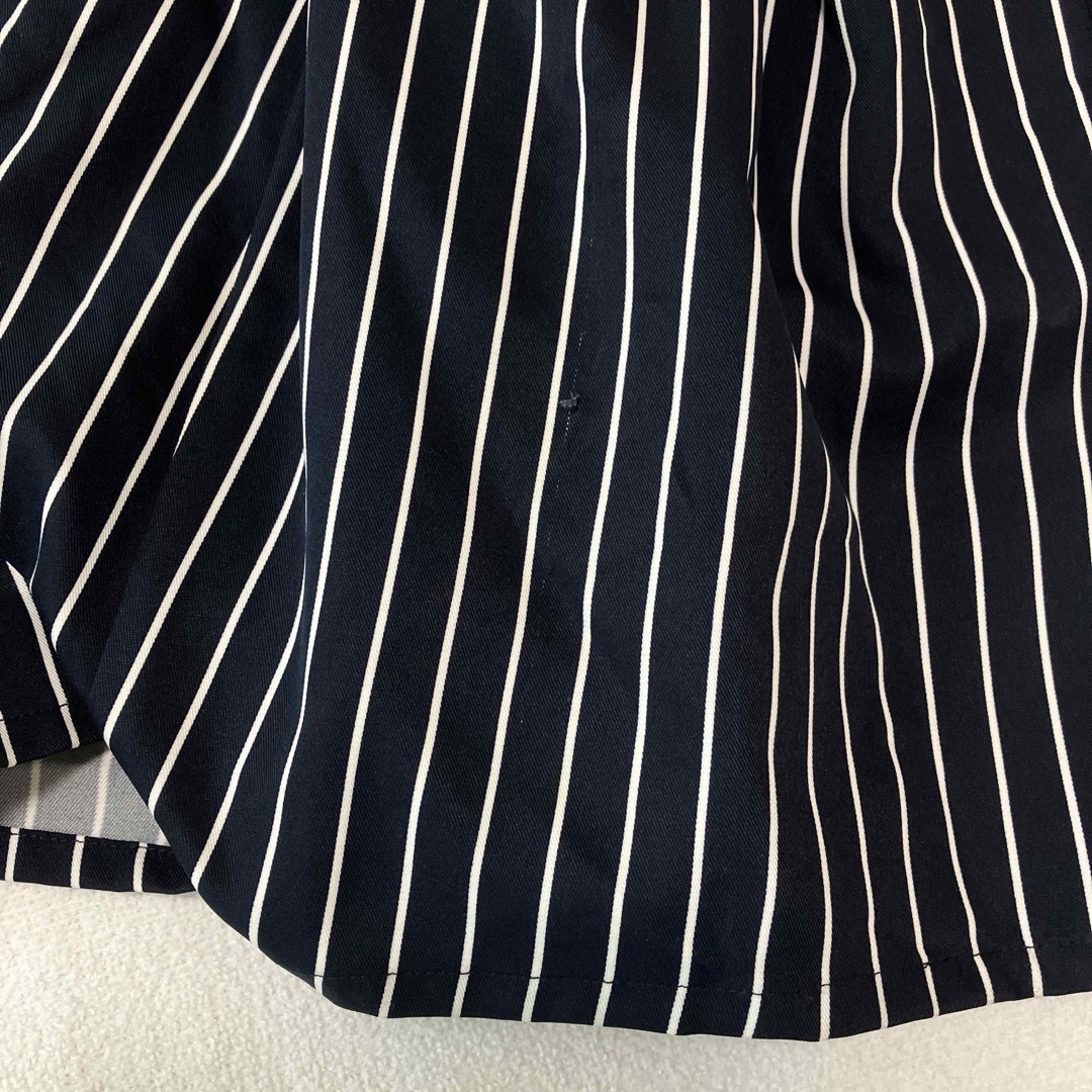chocol raffine robe(ショコラフィネローブ)のショコラフィネローブ レディース　ひざ丈　スカート　ストライプ　ネイビー　白　 レディースのスカート(ひざ丈スカート)の商品写真