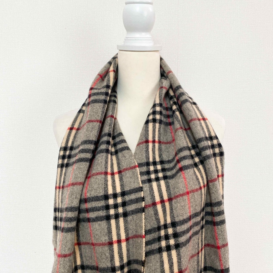 BURBERRY(バーバリー)のBurberry バーバリー　マフラー　ストール　ノバチェック　ウール　グレー レディースのファッション小物(マフラー/ショール)の商品写真