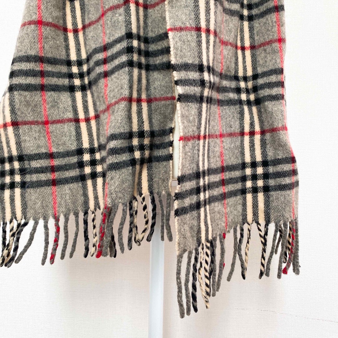 BURBERRY(バーバリー)のBurberry バーバリー　マフラー　ストール　ノバチェック　ウール　グレー レディースのファッション小物(マフラー/ショール)の商品写真