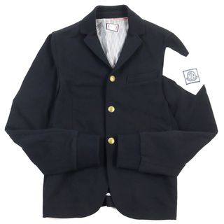 モンクレール(MONCLER)の【ドンドン見直し】良品○MONCLER GAMME BLEU モンクレール ガムブルー C13918410550 8098S MAGLIA CARDIGAN コットン100% ロゴ金ボタン/ロゴワッペン付き トリコロール 切替デザイン カーディガン/ジャケット ネイビー XS イタリア製 正規品 メンズ(カーディガン)