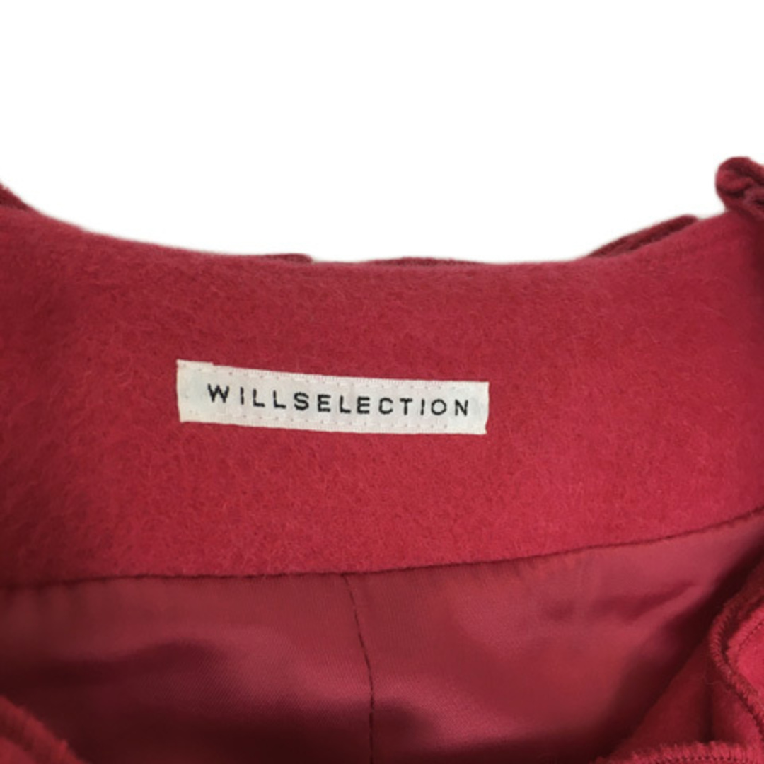 WILLSELECTION(ウィルセレクション)のウィルセレクション コート ノーカラー リボン ファー 長袖 M ピンク レディースのジャケット/アウター(その他)の商品写真