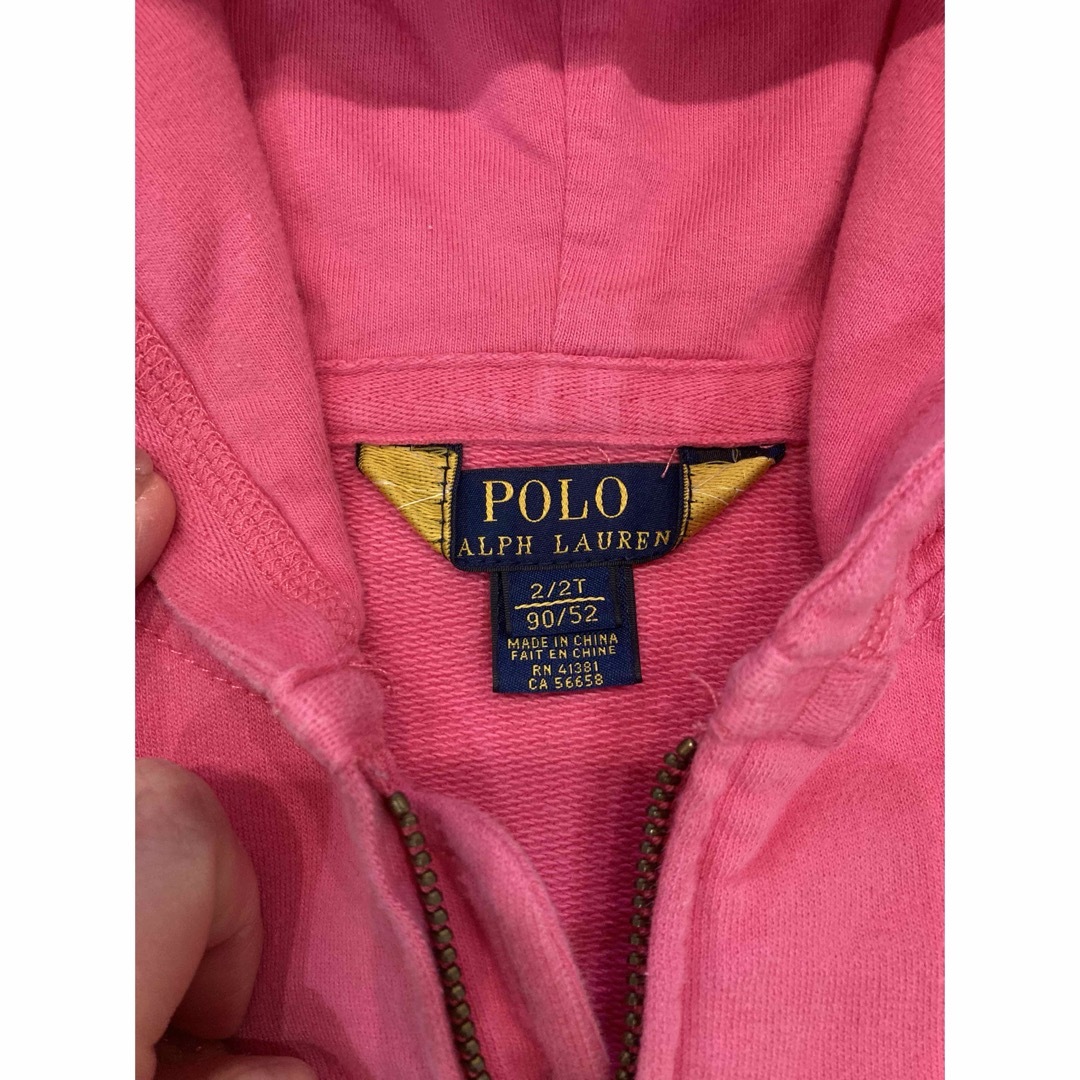 POLO RALPH LAUREN(ポロラルフローレン)のラルフローレン　キッズ　パーカー　ピンク　90 キッズ/ベビー/マタニティのキッズ服女の子用(90cm~)(ジャケット/上着)の商品写真