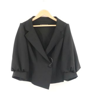 フォクシー(FOXEY)の美品 FOXEY フォクシー ジャケット M ウール 他 ショート丈 ボレロ パフ シフォン 七分袖 レディース AT135A71 (ロングコート)