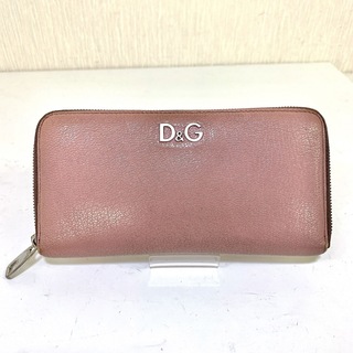 ディーアンドジー(D&G)のＮ　美品  DOLCE&GABBANA レザーラウンドファスナー長財布(財布)