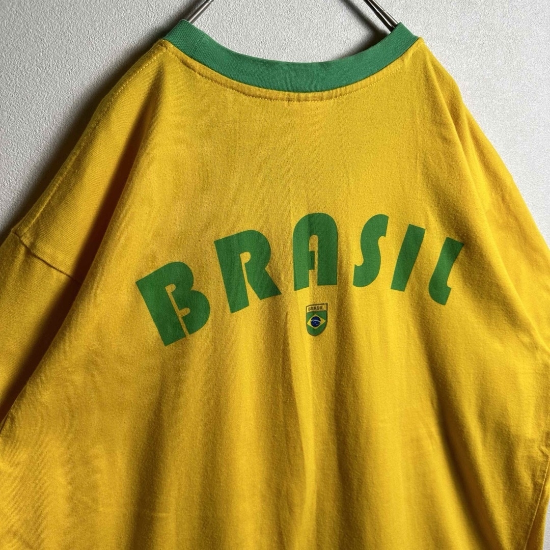 PUMA(プーマ)のPUMAプーマ　リンガーTシャツ　Lサイズ　ブラジルカラー　サッカー　黄色　緑 メンズのトップス(Tシャツ/カットソー(半袖/袖なし))の商品写真