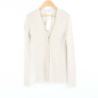 マックスマーラ(Max Mara)の美品 MAXMARA マックスマーラ 長袖カーディガン S ウール他 リブ 薄手 白タグ レディース AT86A47 (カーディガン)