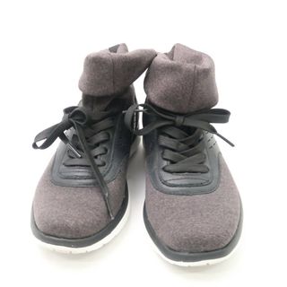 アグ(UGG)の美品 UGG アグ 1017012 ISLAY アイスレイ スニーカー 23cm 化学繊維×レザー レースアップ ハイカット 黒 レディース AU2488A47 (スニーカー)