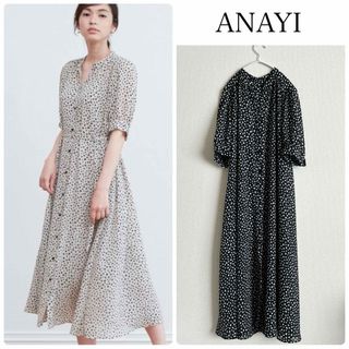 ANAYI  ドットシャツワンピース 美品 36