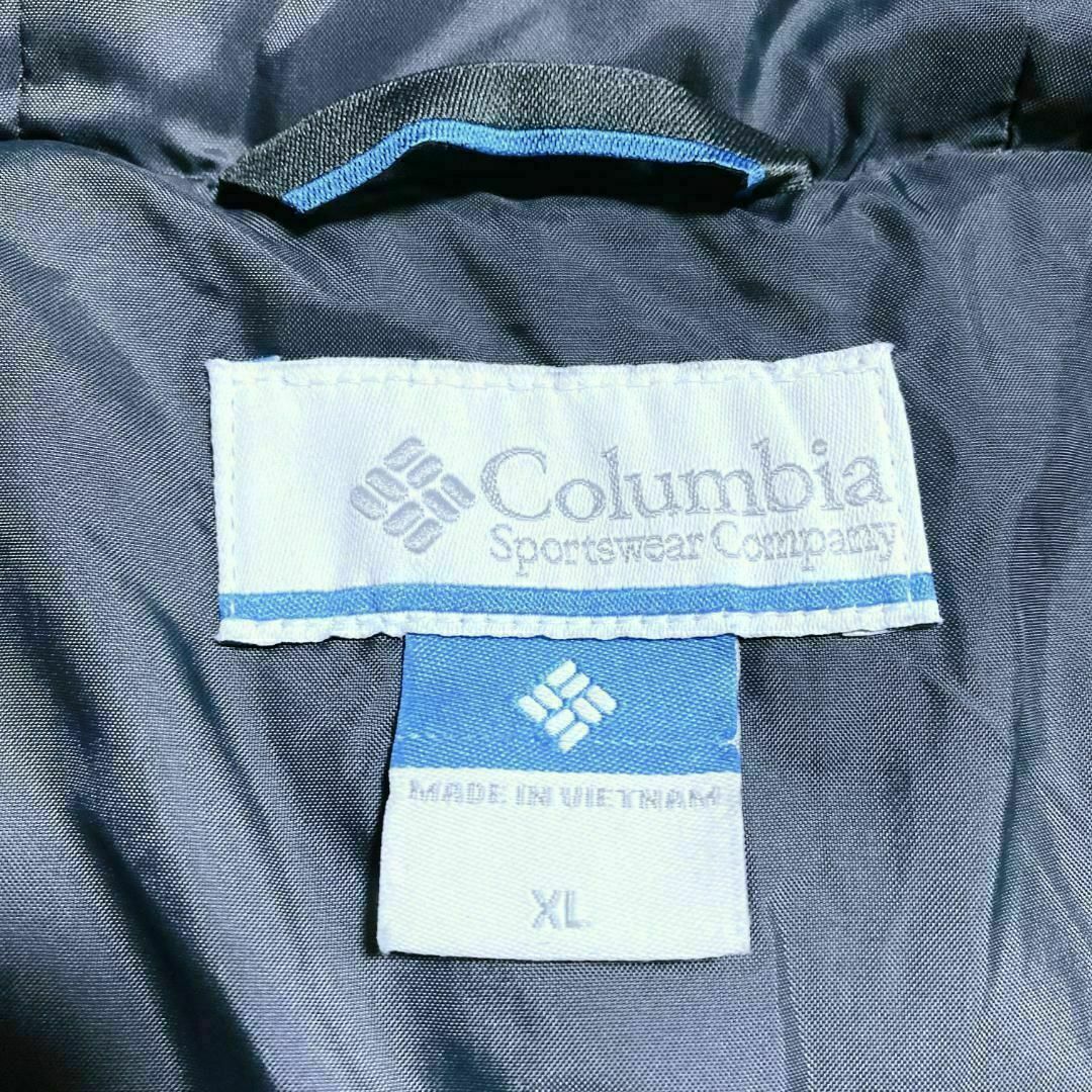 Columbia(コロンビア)のUS古着 コロンビア 中綿フーデッドジャケット ロゴ刺繍 バイカラー c38① レディースのジャケット/アウター(その他)の商品写真