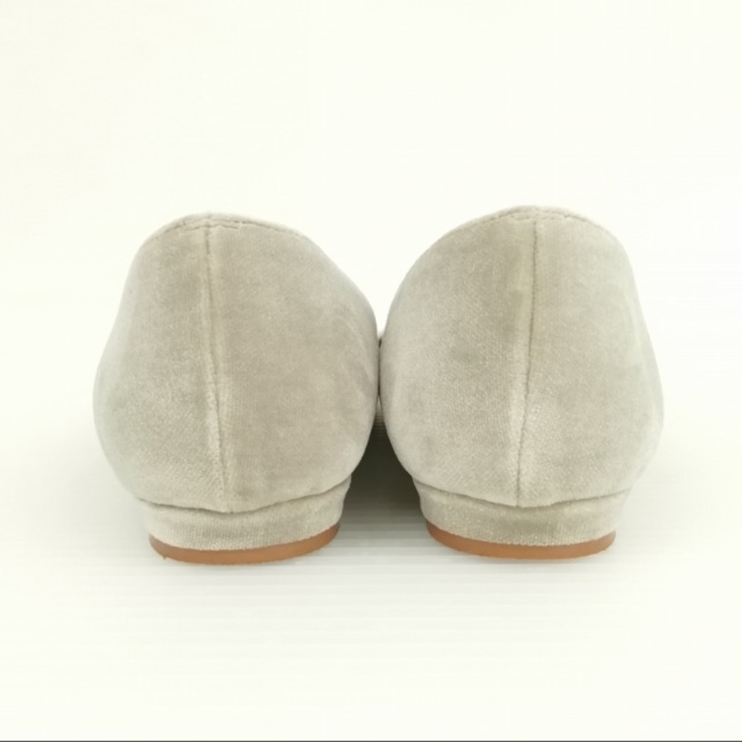 MANOLO BLAHNIK(マノロブラニク)のハンギシ フラットシューズ フラットパンプス ベルベット 33.5 グレー系 レディースの靴/シューズ(ハイヒール/パンプス)の商品写真