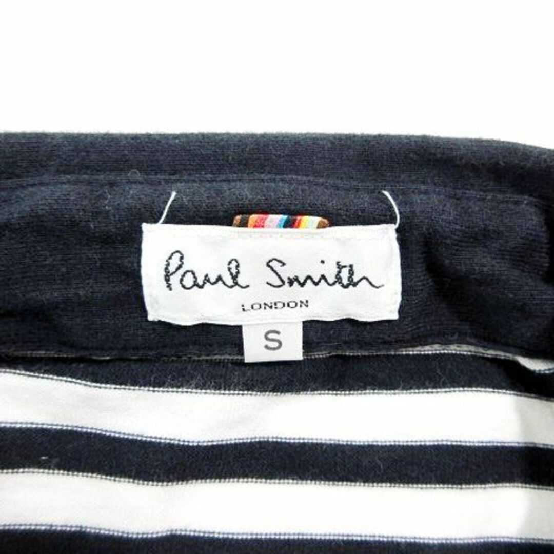 Paul Smith(ポールスミス)のポールスミス 正規 ポロシャツ 半袖 ボーダー スキッパー 襟切替 S 黒 白 メンズのトップス(ポロシャツ)の商品写真