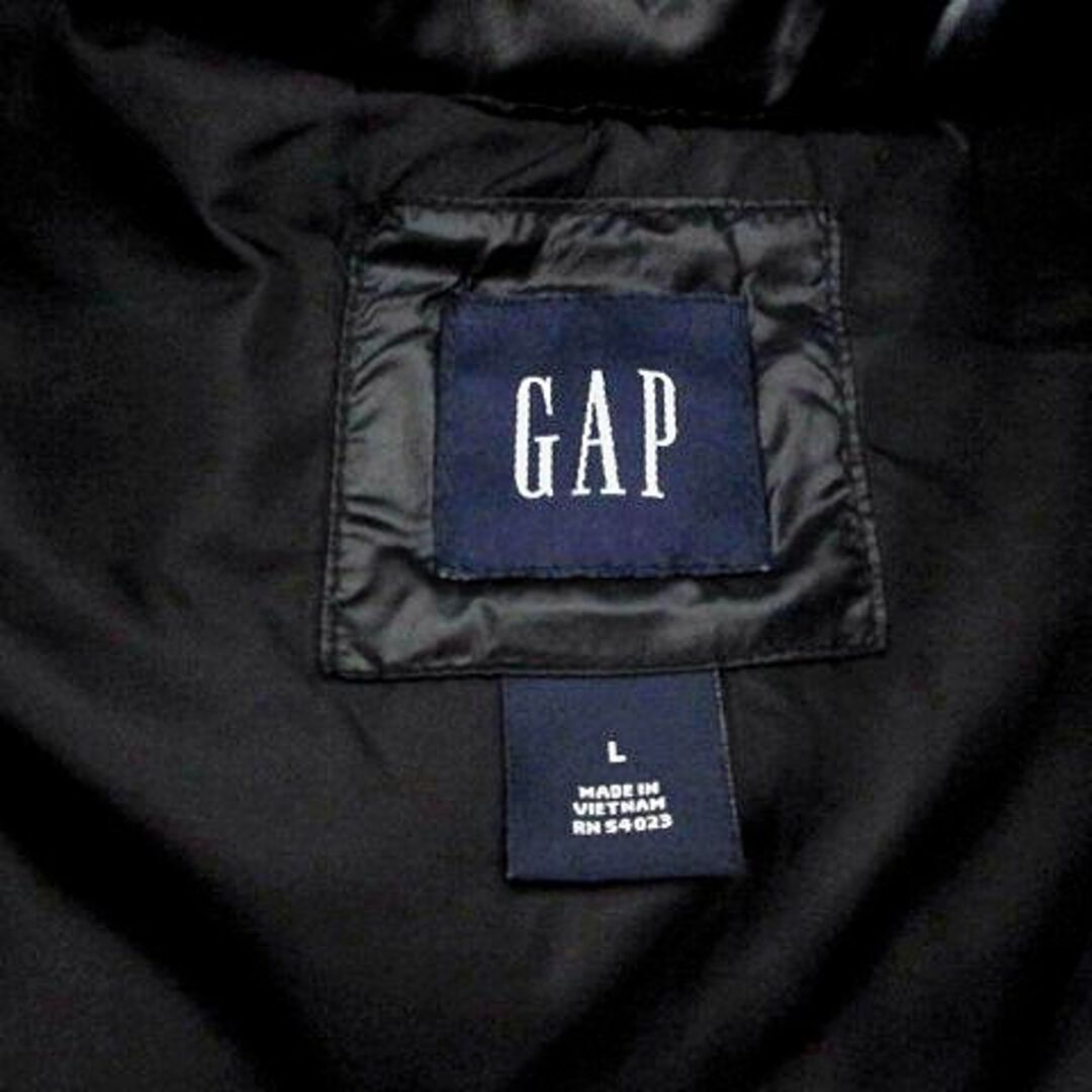 GAP(ギャップ)のGAP 紺タグ 美品 ダウンジャケット フード取外し可能 ナイロン 無地 L 黒 メンズのジャケット/アウター(ダウンジャケット)の商品写真
