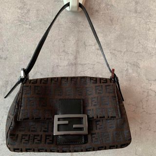 フェンディ(FENDI)のFENDI フェンデイ　ズッキーノ柄　ミニマンマバゲット　ブラウン(ハンドバッグ)