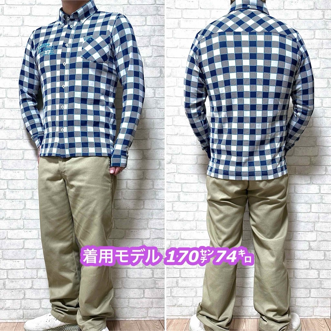 CUTTER & BUCK(カッターアンドバック)のCUTTER&BUCK カッターアンドバック ストレッチ チェックシャツ 長袖 スポーツ/アウトドアのゴルフ(ウエア)の商品写真