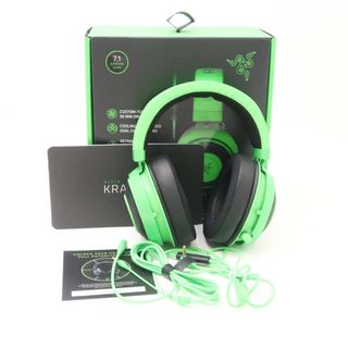 レイザー(LAZER)の美品 RAZER レイザー KRAKEN GREEN 有線 ゲーミングヘッドセット FPS eスポーツ PC周辺機器 HY953C (PC周辺機器)