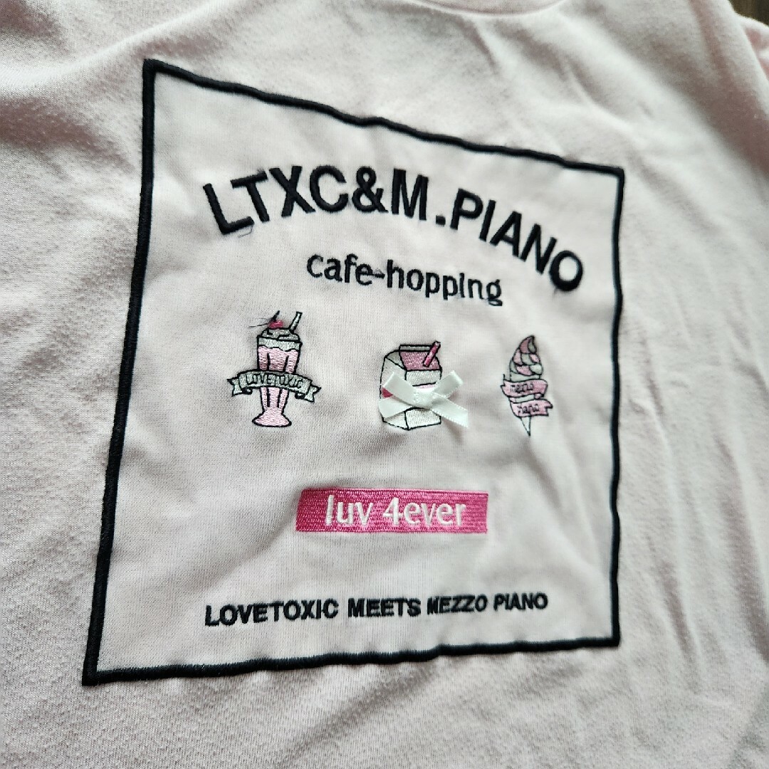 lovetoxic(ラブトキシック)のLovetoxic × mezzo piano ピンクTシャツ キッズ/ベビー/マタニティのキッズ服女の子用(90cm~)(Tシャツ/カットソー)の商品写真