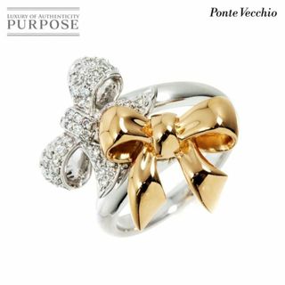 ポンテヴェキオ(PonteVecchio)のポンテヴェキオ Ponte Vecchio 16号 リング ダイヤ 0.47ct K18 PG WG ゴールド 750 リボン 指輪 VLP 90216232(リング(指輪))