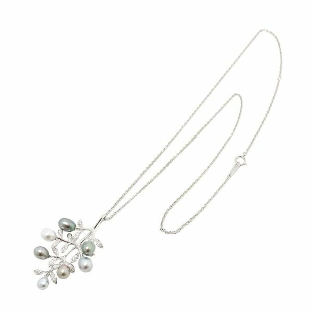 MIKIMOTO(ミキモト)のミキモト MIKIMOTO バロック真珠 ダイヤ ネックレス 50cm K18 WG ホワイトゴールド 750 パール VLP 90217506 レディースのアクセサリー(ネックレス)の商品写真