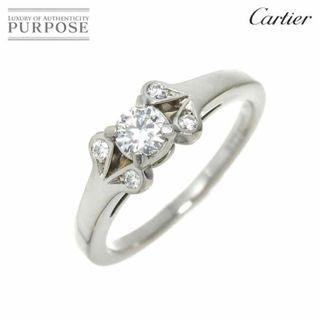 カルティエ(Cartier)のカルティエ Cartier バレリーナ ダイヤ 0.18ct D/VVS2/G #46 リング Pt プラチナ 指輪【証明書・鑑定書付き】VLP 90217559(リング(指輪))