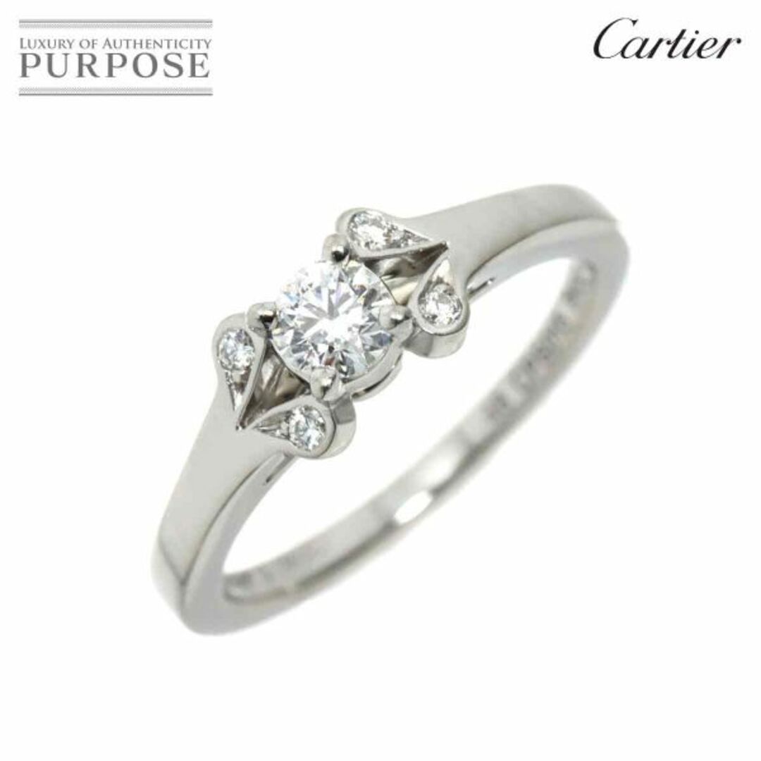 Cartier(カルティエ)のカルティエ Cartier バレリーナ ダイヤ 0.19ct E/VS1/EX #48 リング Pt プラチナ 指輪【証明書・鑑定書付き】VLP 90219576 レディースのアクセサリー(リング(指輪))の商品写真