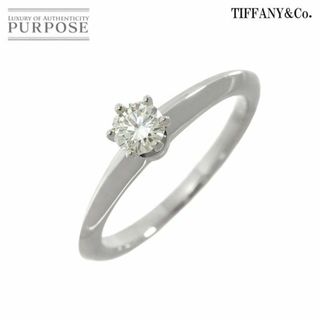 ティファニー(Tiffany & Co.)のティファニー TIFFANY&Co. ソリティア ダイヤ 0.23ct I/IF/3EX 9号 リング Pt 指輪【鑑定書付き】VLP 90221392(リング(指輪))