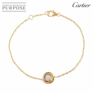 Cartier - カルティエ Cartier トリニティ ダイヤ ブレスレット 16cm K18 YG WG PG 750 スリーゴールド スリーカラー【証明書付き】 VLP 90222847