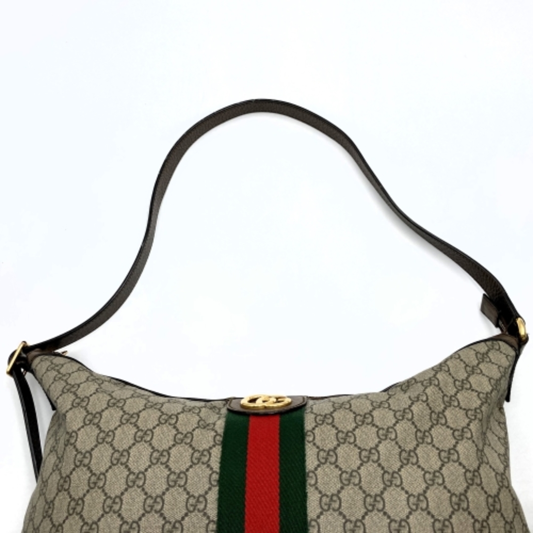 Gucci(グッチ)のGUCCI グッチ 547939  ショルダーバッグ ブラウン GGスプリームキャンバス シェリーライン マーモント ウィメンズ レディース ファッション 【中古】 レディースのバッグ(ショルダーバッグ)の商品写真