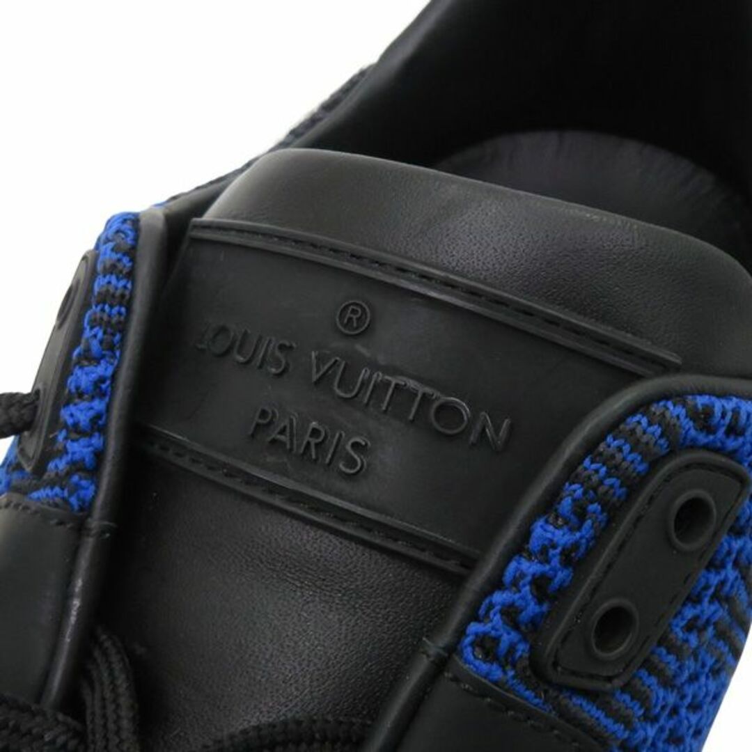 LOUIS VUITTON(ルイヴィトン)の新品同様 ルイヴィトン ランアウェイ ライン ダミエ ニット メッシュ レザー使い レースアップ スニーカー シューズ 46360 メンズの靴/シューズ(スニーカー)の商品写真