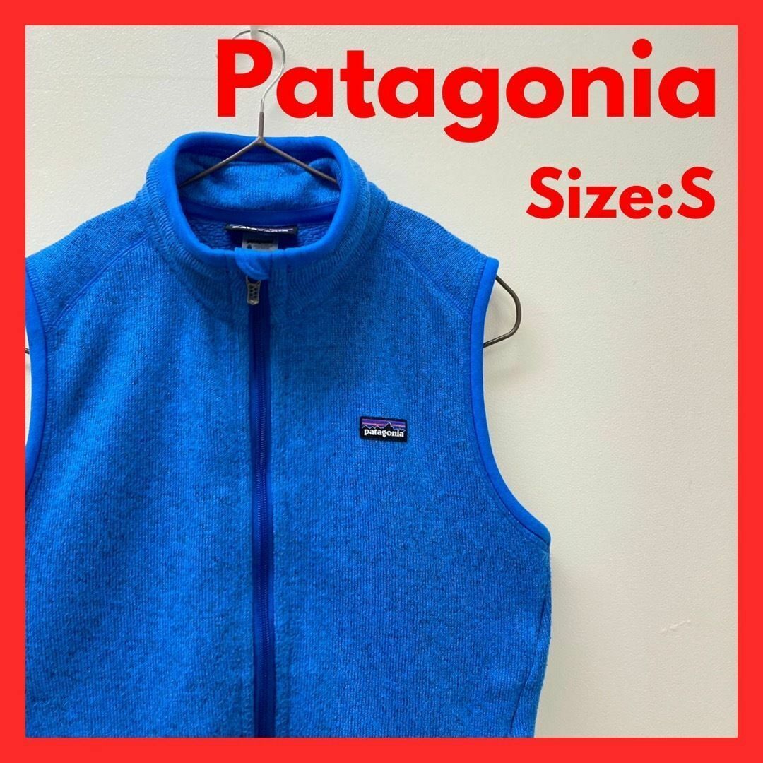 patagonia(パタゴニア)の【美品】古着　パタゴニア　フリース　ベスト　レディース　Sサイズ　ブルー レディースのトップス(ベスト/ジレ)の商品写真