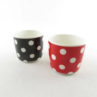 マリメッコ(marimekko)の美品 marimekko マリメッコ パッロ ブラック レッド タンブラー 2点 ペア カップ 北欧 フィンランド ドット柄 SY8846G (タンブラー)