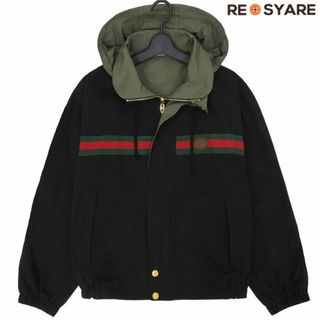 グッチ(Gucci)のGUCCI グッチ 2021-22AW 639277 インターロッキング ウェブストライプ リバーシブル ジップアップ ジャケット ブルゾン 46381(ブルゾン)