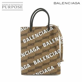 バレンシアガ(Balenciaga)の未使用 展示品 バレンシアガ BALENCIAGA BBモノグラム ラージ ショッピング バッグ 2way ハンド ショルダー バッグ PVC ブラウン VLP 90228341(ショルダーバッグ)