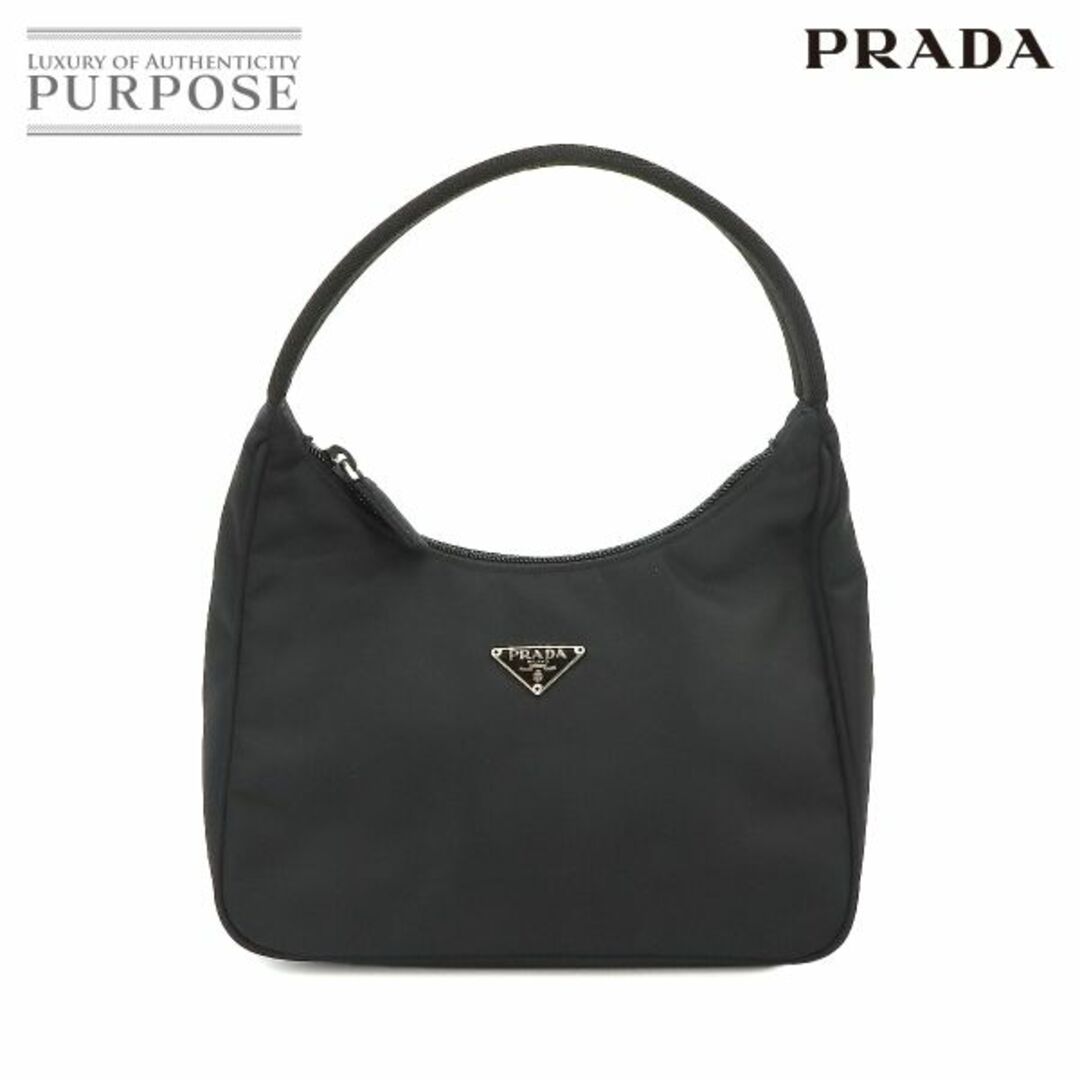 PRADA(プラダ)の新品同様 プラダ PRADA ミニ ハンド バッグ ナイロン ブラック MV515 シルバー 金具 VLP 90228452 レディースのバッグ(ハンドバッグ)の商品写真