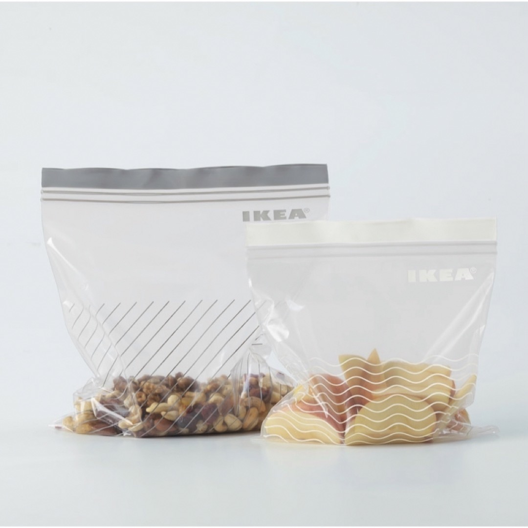 IKEA(イケア)のIKEA ジップロックフリーザーバッグ 2箱セット④ 匿名発送ピンク インテリア/住まい/日用品のキッチン/食器(収納/キッチン雑貨)の商品写真