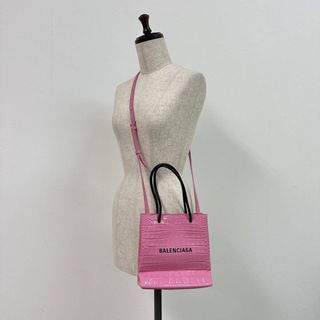 BALENCIAGA クロコ 型押し 2way ショッピング トート バッグ