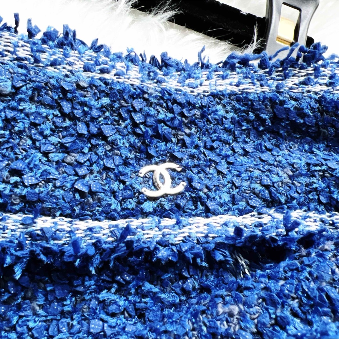 CHANEL - 美品 CHANEL シャネル ツイード ブラックパール風 CHANEL - 美品 CHANEL シャネル ツイード ブラックパール風