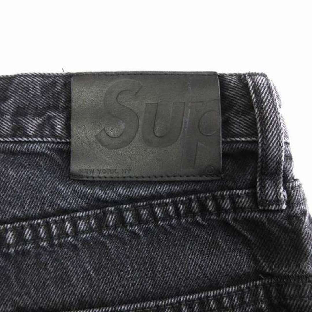 Supreme(シュプリーム)のシュプリーム デニムパンツ ジーンズ ストレート ブラック 黒 30 ■SM1 メンズのパンツ(デニム/ジーンズ)の商品写真