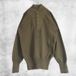 ミリタリー(MILITARY)の90's U.S.ARMY 米軍 ヘンリーネック コマンドセーター LARGE(ニット/セーター)