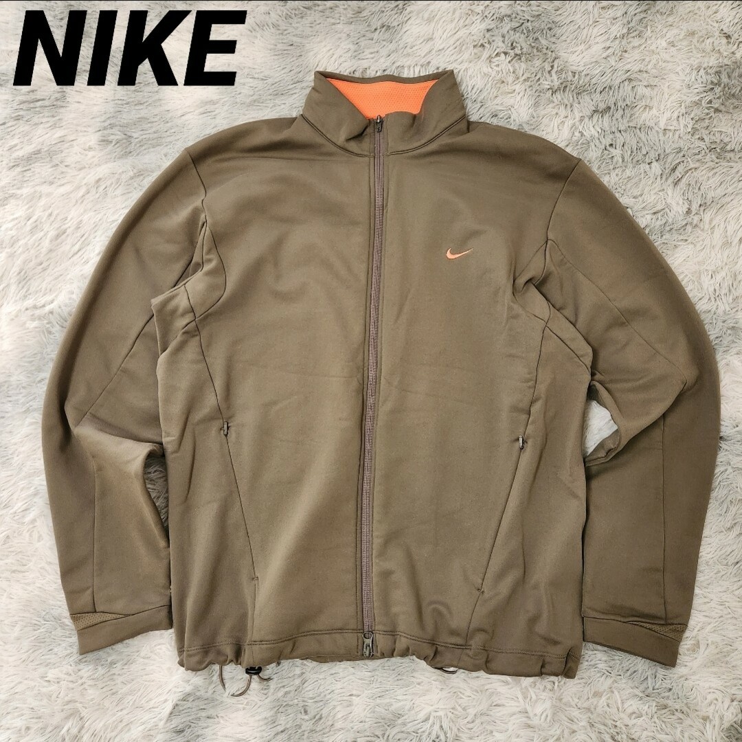 NIKE(ナイキ)のNIKE ジップジャケット ブラウン ピンク メンズのジャケット/アウター(ブルゾン)の商品写真