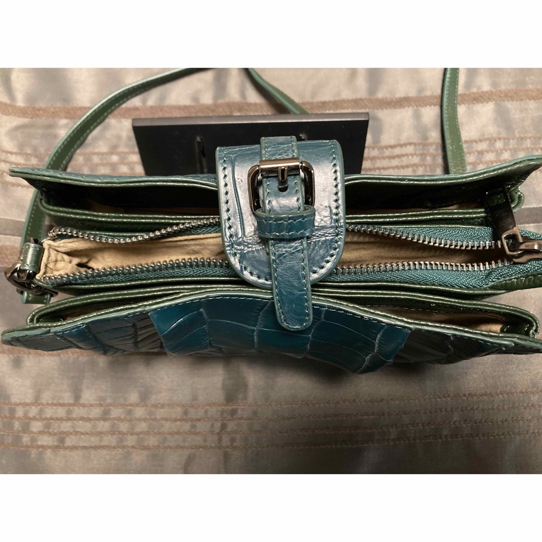 バッグ　ショルダーバッグ　ワニ、クロコダイル　美品 レディースのバッグ(ショルダーバッグ)の商品写真