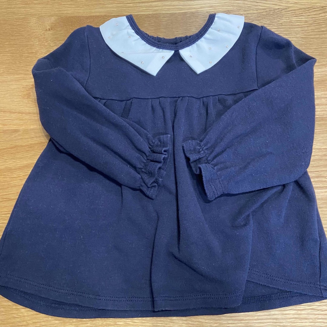 petit main(プティマイン)のプティマイン 90センチ ロンT 2枚セット キッズ/ベビー/マタニティのキッズ服女の子用(90cm~)(Tシャツ/カットソー)の商品写真