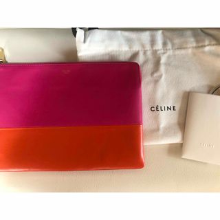 セリーヌ(celine)のceline セリーヌ　バイカラー　クラッチバッグ　ポーチ(クラッチバッグ)