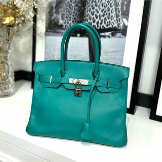 エルメス(Hermes)の美品 HERMES エルメス バーキン30 エプソン ヴェールヴェローヌ(ハンドバッグ)